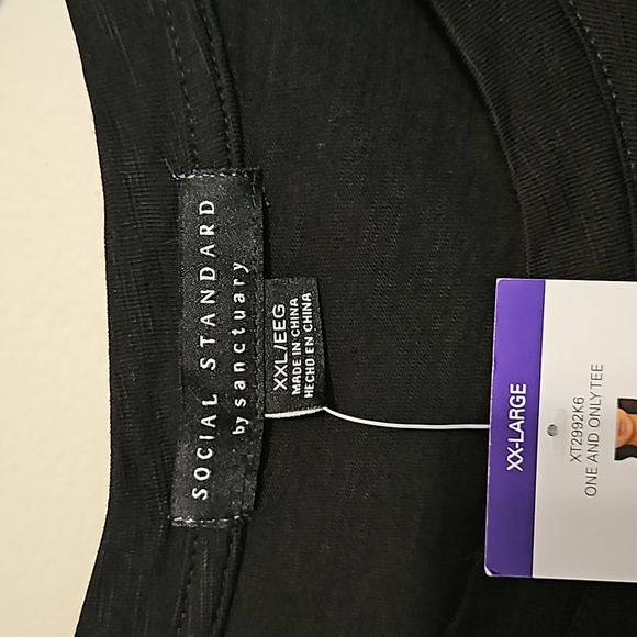 Social Standard by Sanctuary Black The one and only tee. NWT - Picture 3 of 5